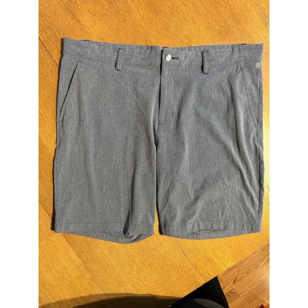 Adidas Golf Shorts Mens 38 Heather Gray Performance Flat Front Stretch 9" Inseam